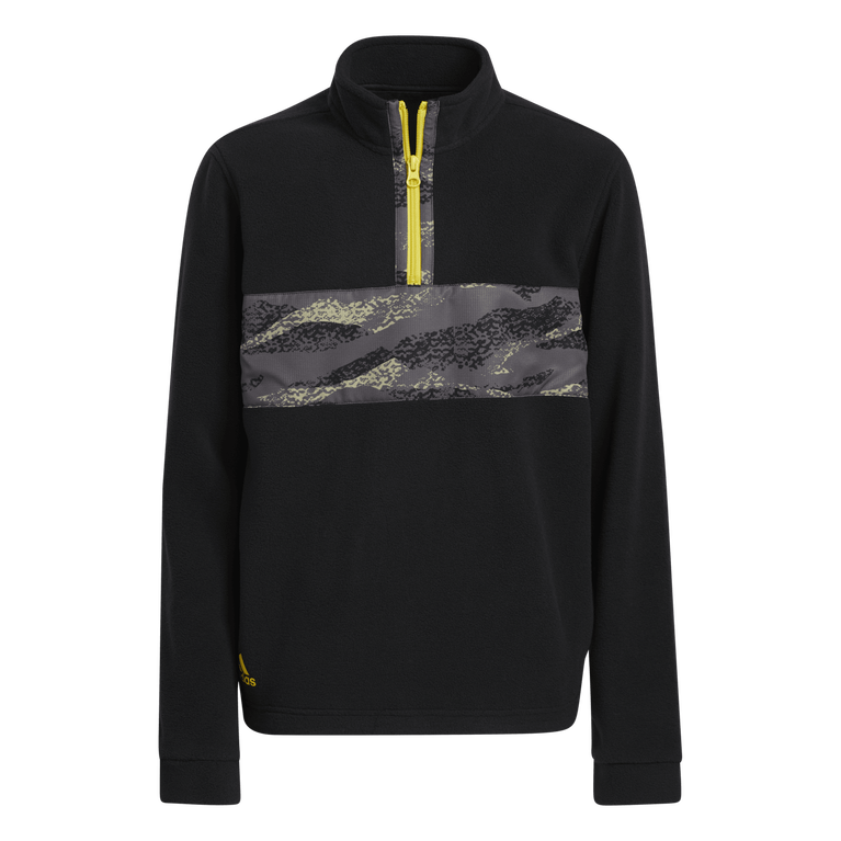 Graphic Block Print Junior Boys Quarter Zip Pull Over